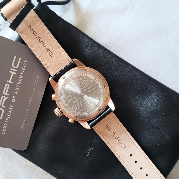 Morphic M51 Series Chronograph Leather Men's Watch - Picture 5 of 7